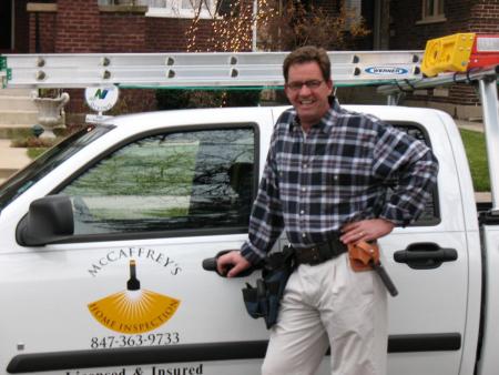 McCaffrey with Inspection Truck
